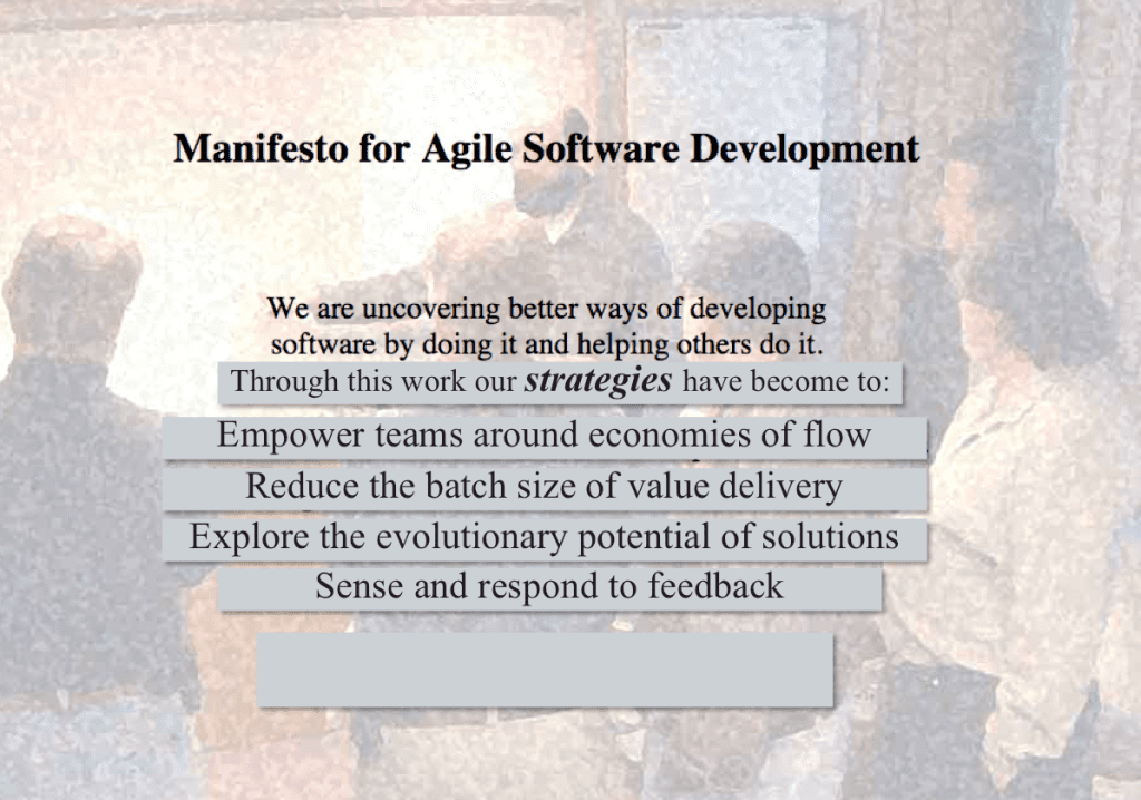 Agile Manifesto Strategies