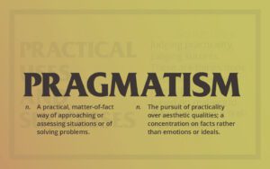 A definition of Pragmatism to help define Pragmatic Agile.

noun. A practical, matter-of-fact way of approaching or assessing situations or of solving problems.

noun. The pursuit of practicality over aesthetic qualities; a concentration on facts rather than emotions or ideals.